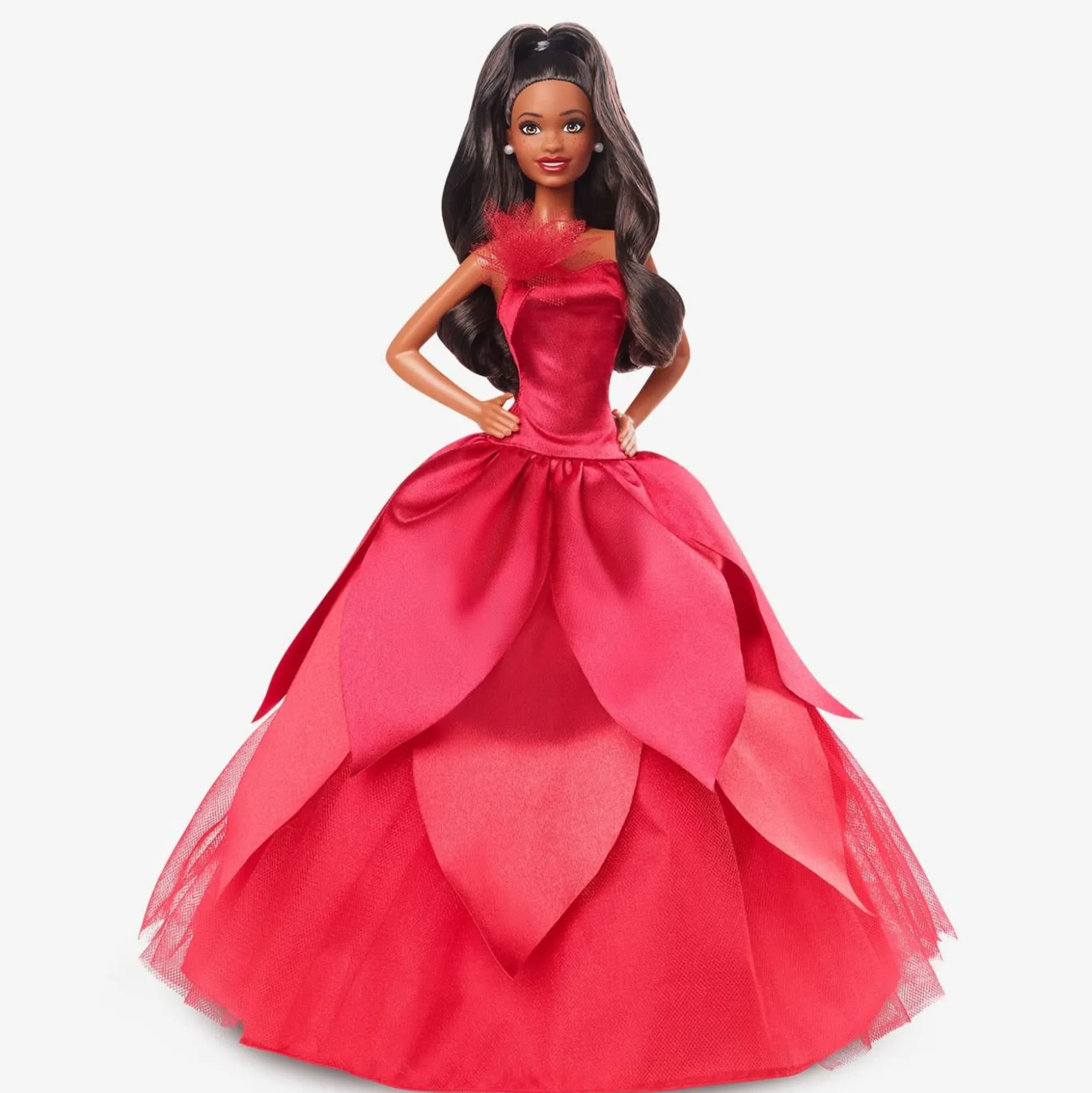 2022 Holiday Barbie, Dark-Brown Hair