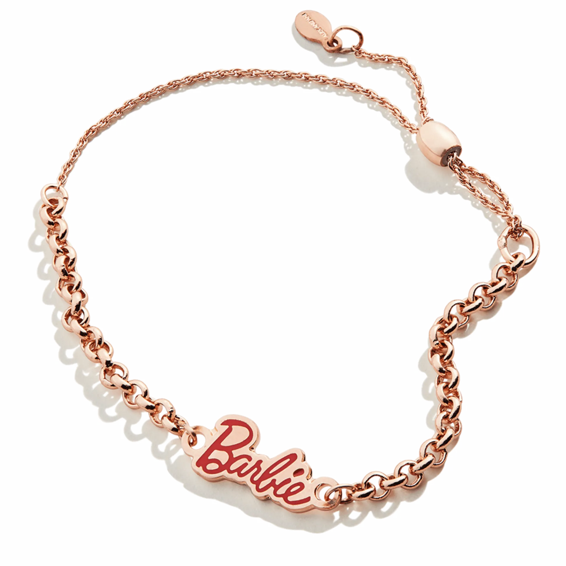 Alex and Ani Barbie Name Plate Pull Chain Bracelet