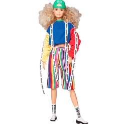 Barbie BMR1959 Doll - Color Block Sweatshirt with Logo Tape & Striped Shorts