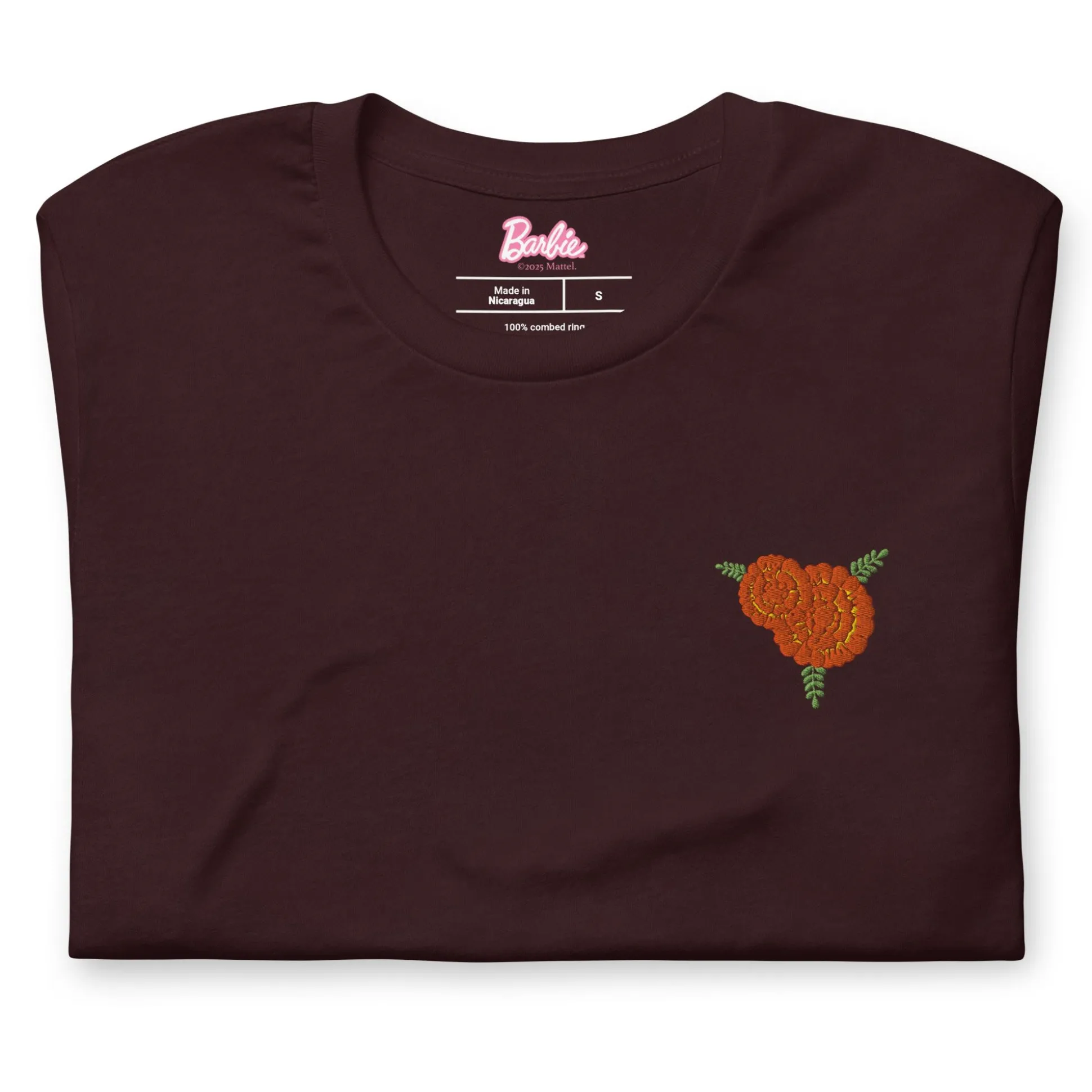 Barbie Día de Muertos Ken Embroidered Oxblood T-Shirt