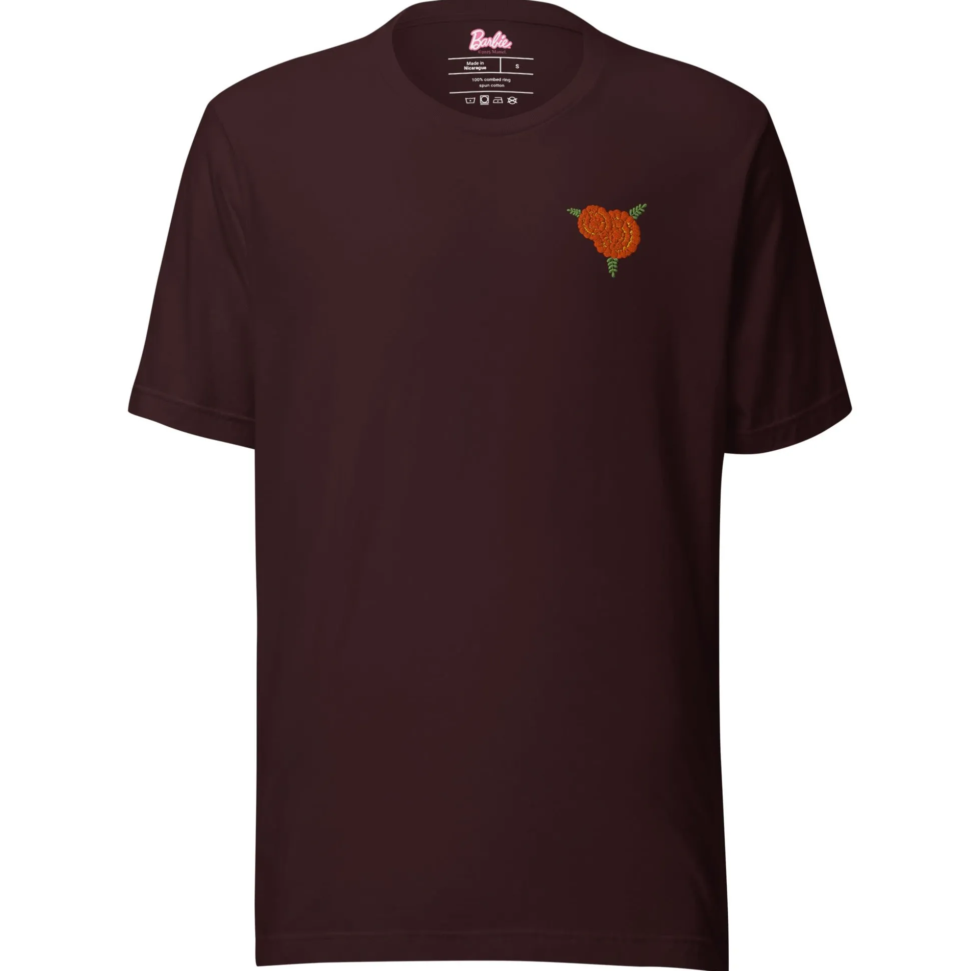 Barbie Día de Muertos Ken Embroidered Oxblood T-Shirt