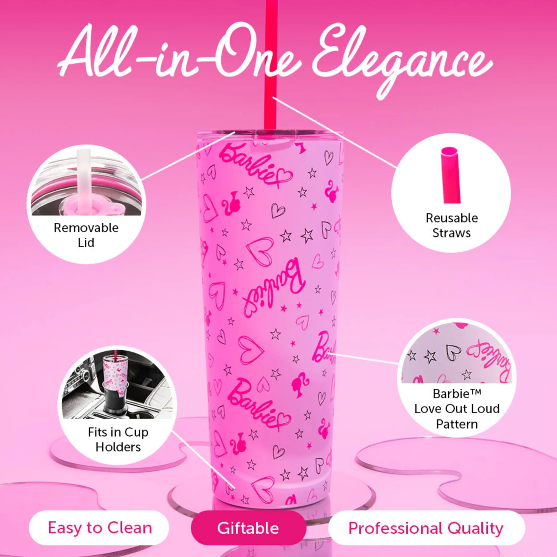 Barbie™ Love Out Loud Tumbler - 24 Oz