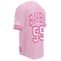 Barbie Pink Striped Baseball Jersey
