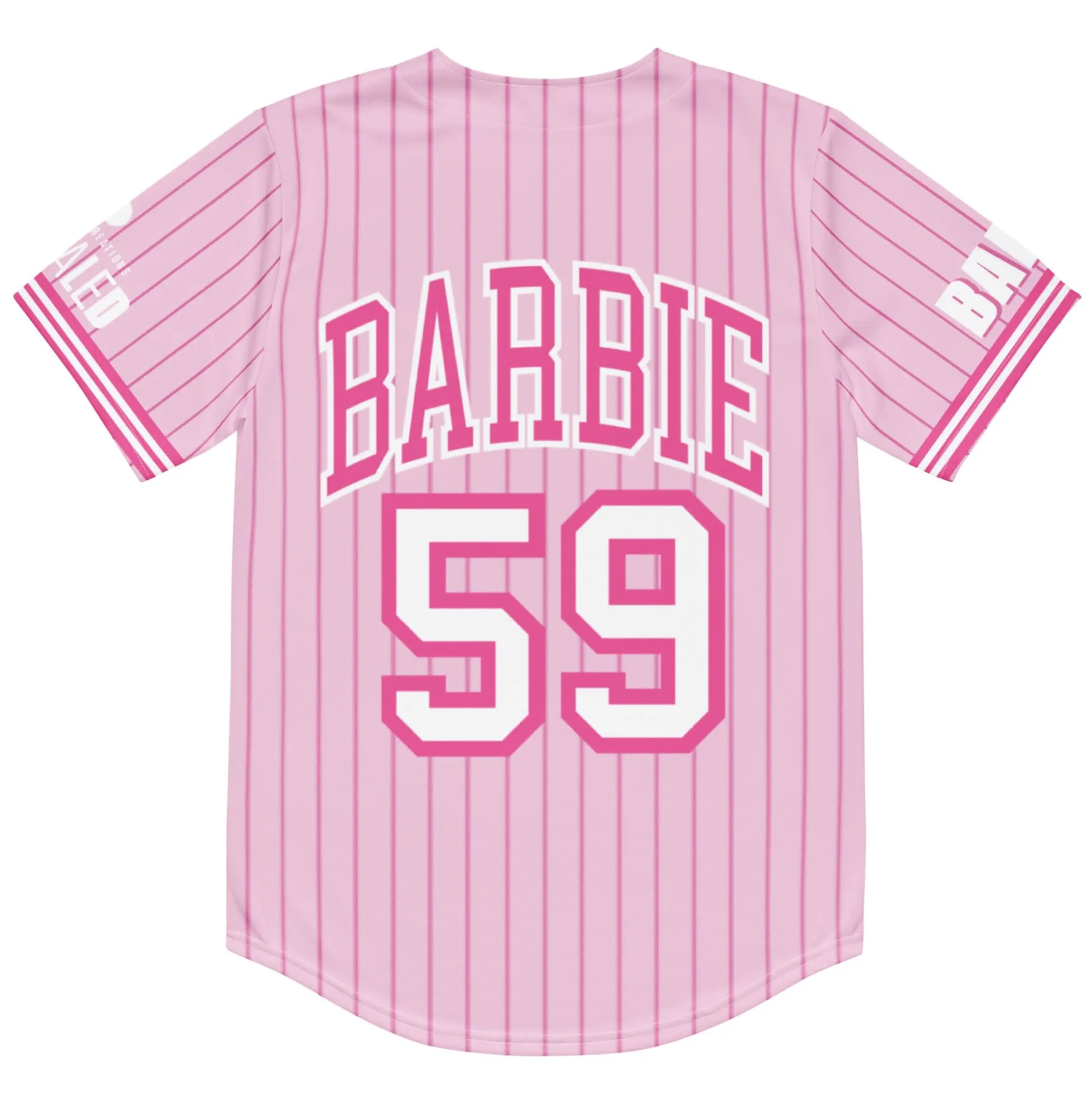 Barbie Pink Striped Baseball Jersey