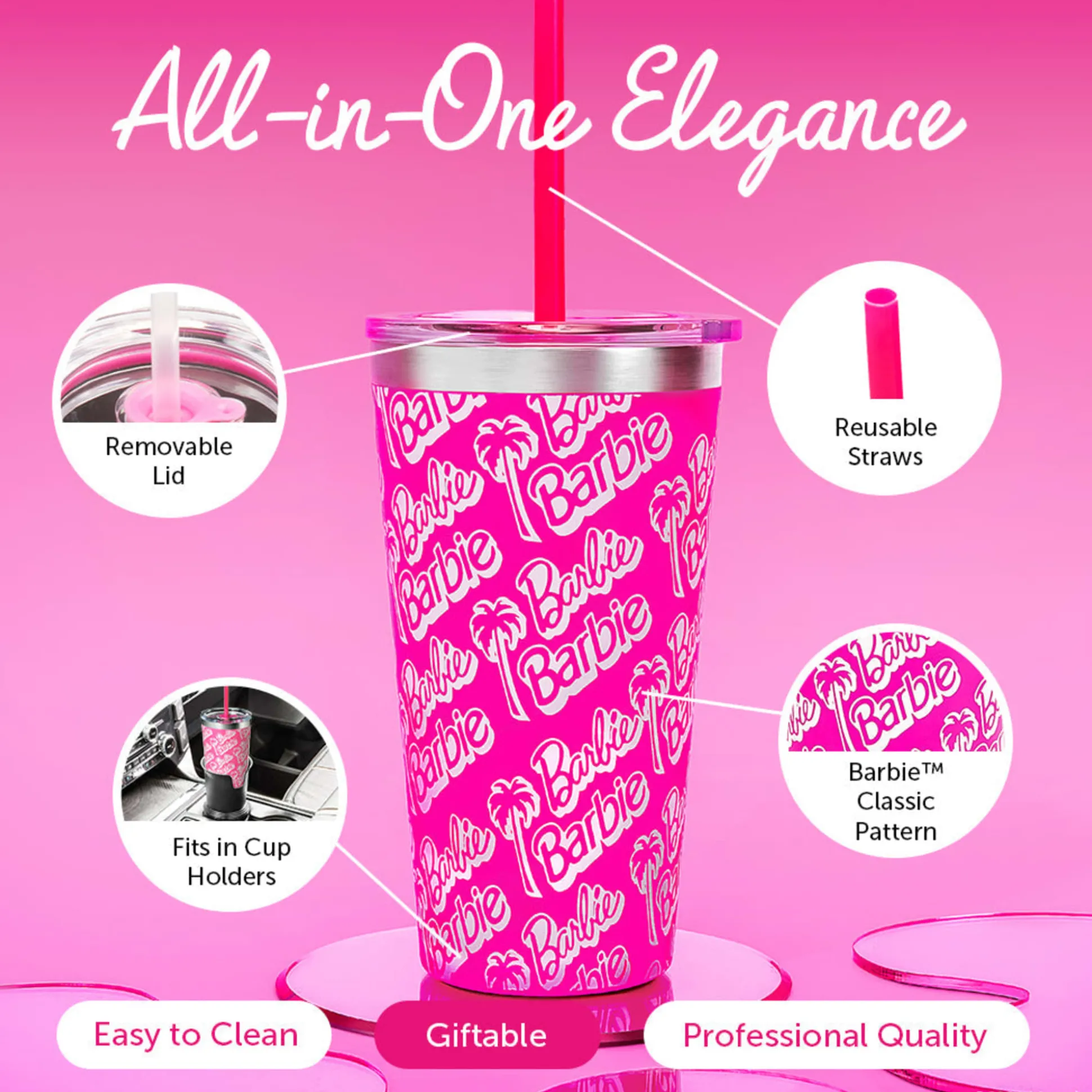 Barbie™ X Dragon Glassware® Tumbler - 16 Oz