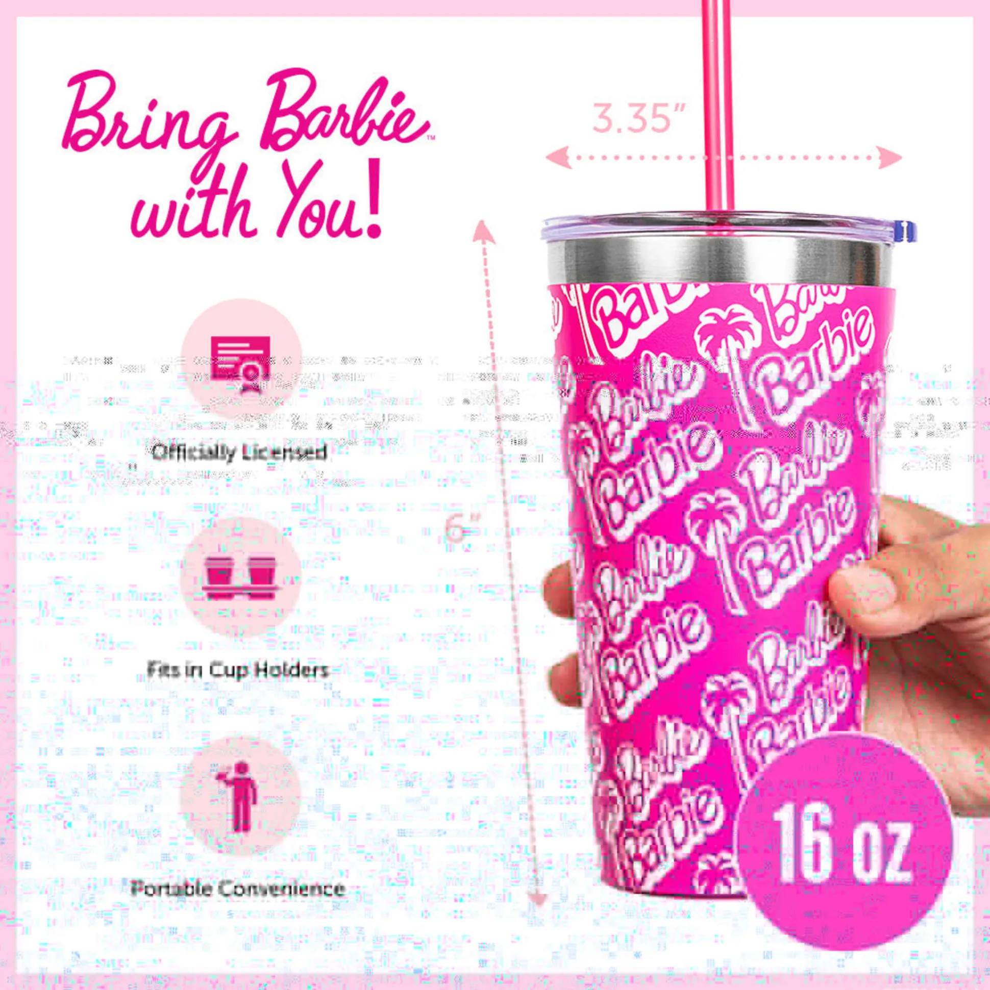 Barbie™ X Dragon Glassware® Tumbler - 16 Oz