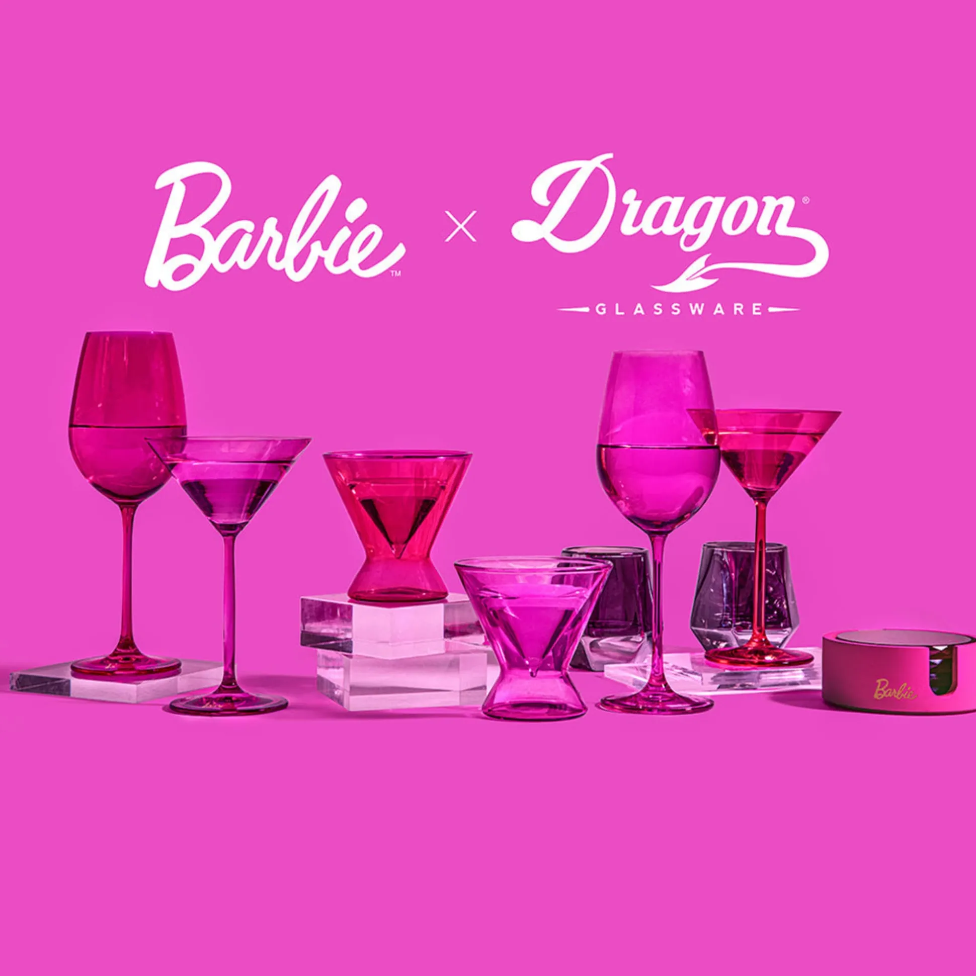 Barbie™ X Dragon Glassware® Wine Glasses