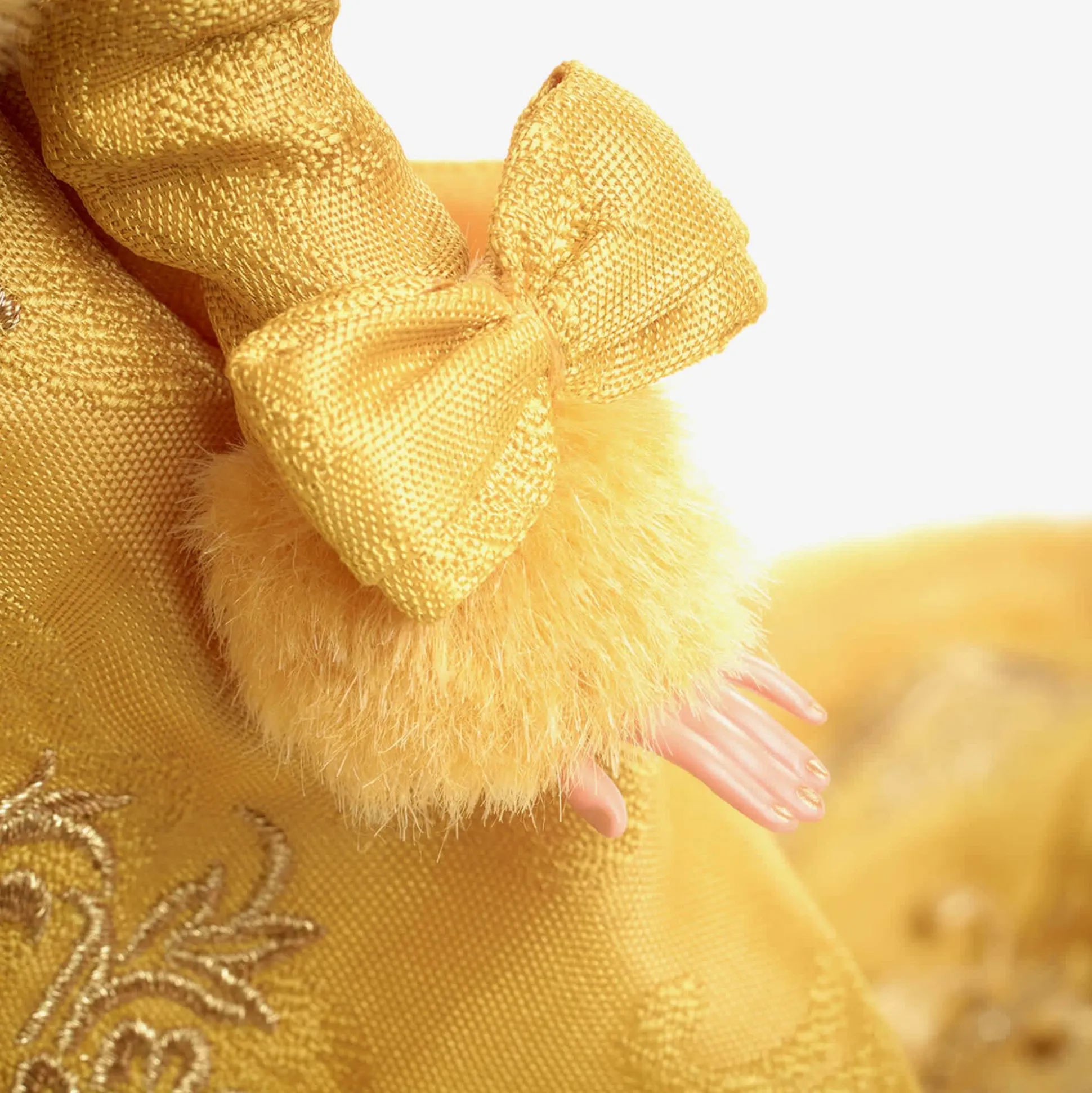 Guo Pei Barbie Doll Wearing Golden-Yellow Gown