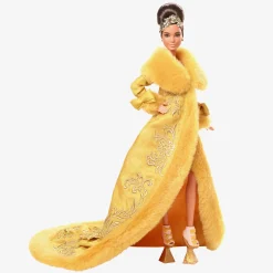 Guo Pei Barbie Doll Wearing Golden-Yellow Gown