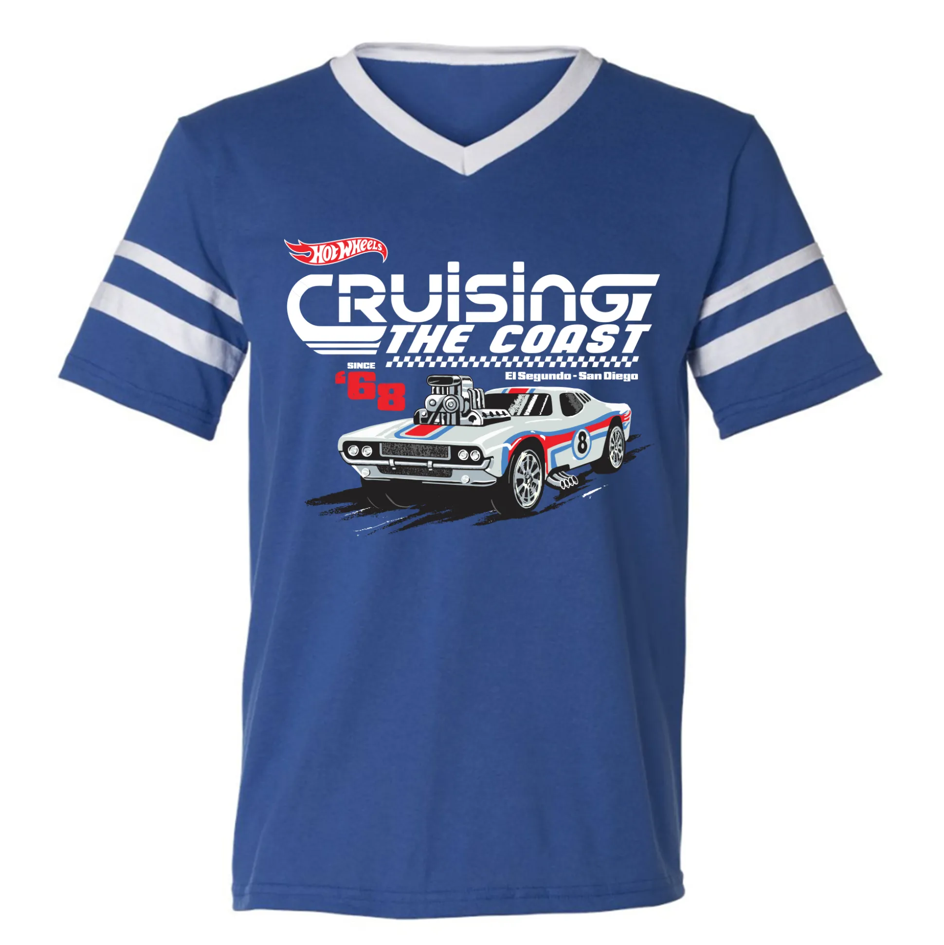 Hot Wheels Cruising the Coast Blue Jersey T-shirt