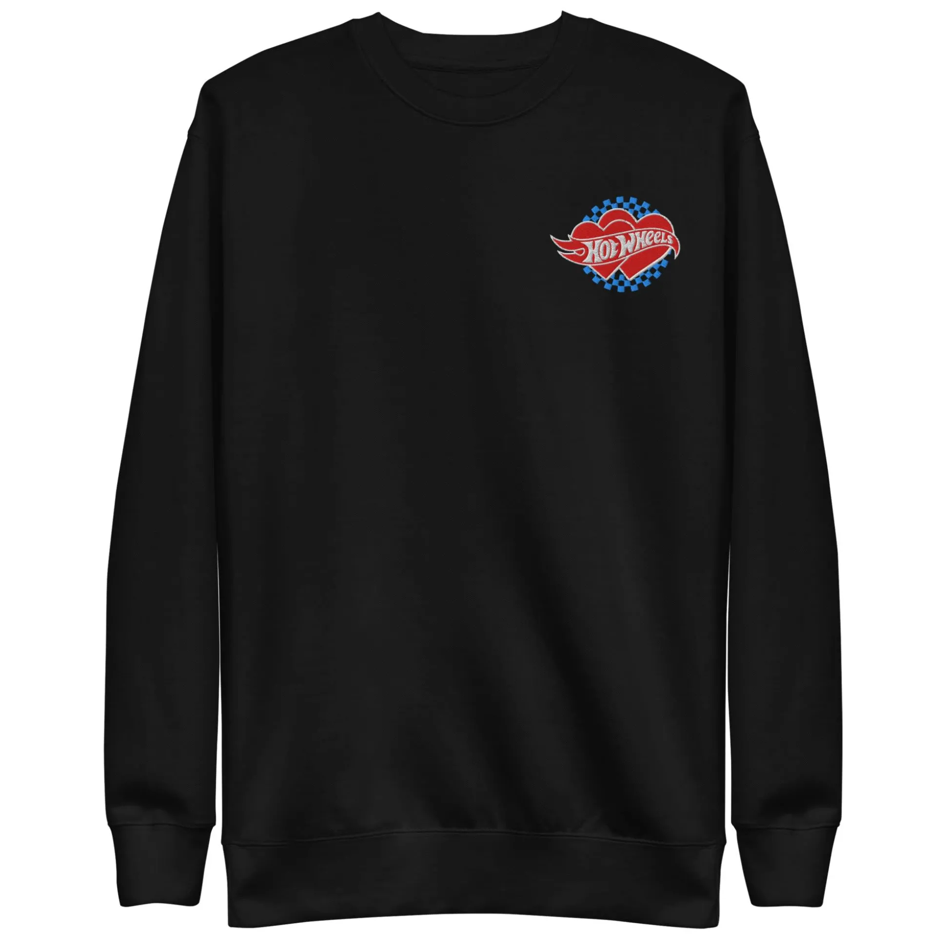 Hot Wheels Embroidered Checkered Hearts Sweatshirt