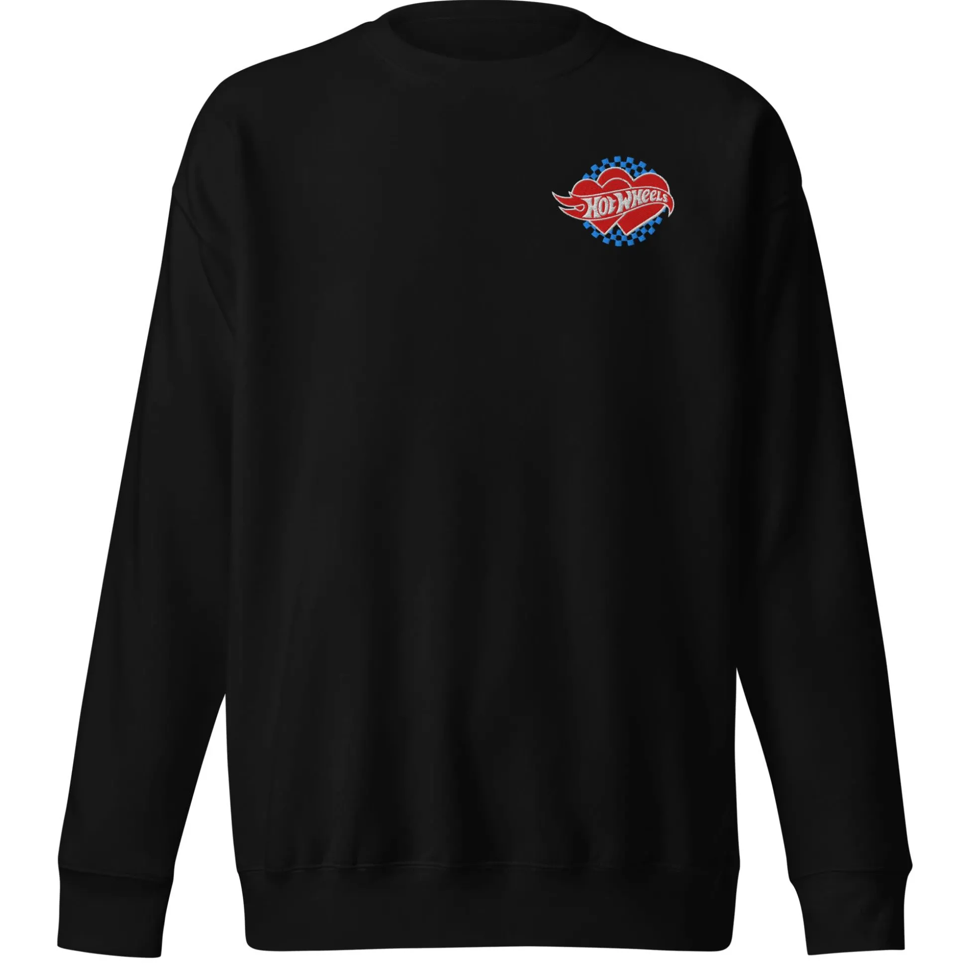 Hot Wheels Embroidered Checkered Hearts Sweatshirt