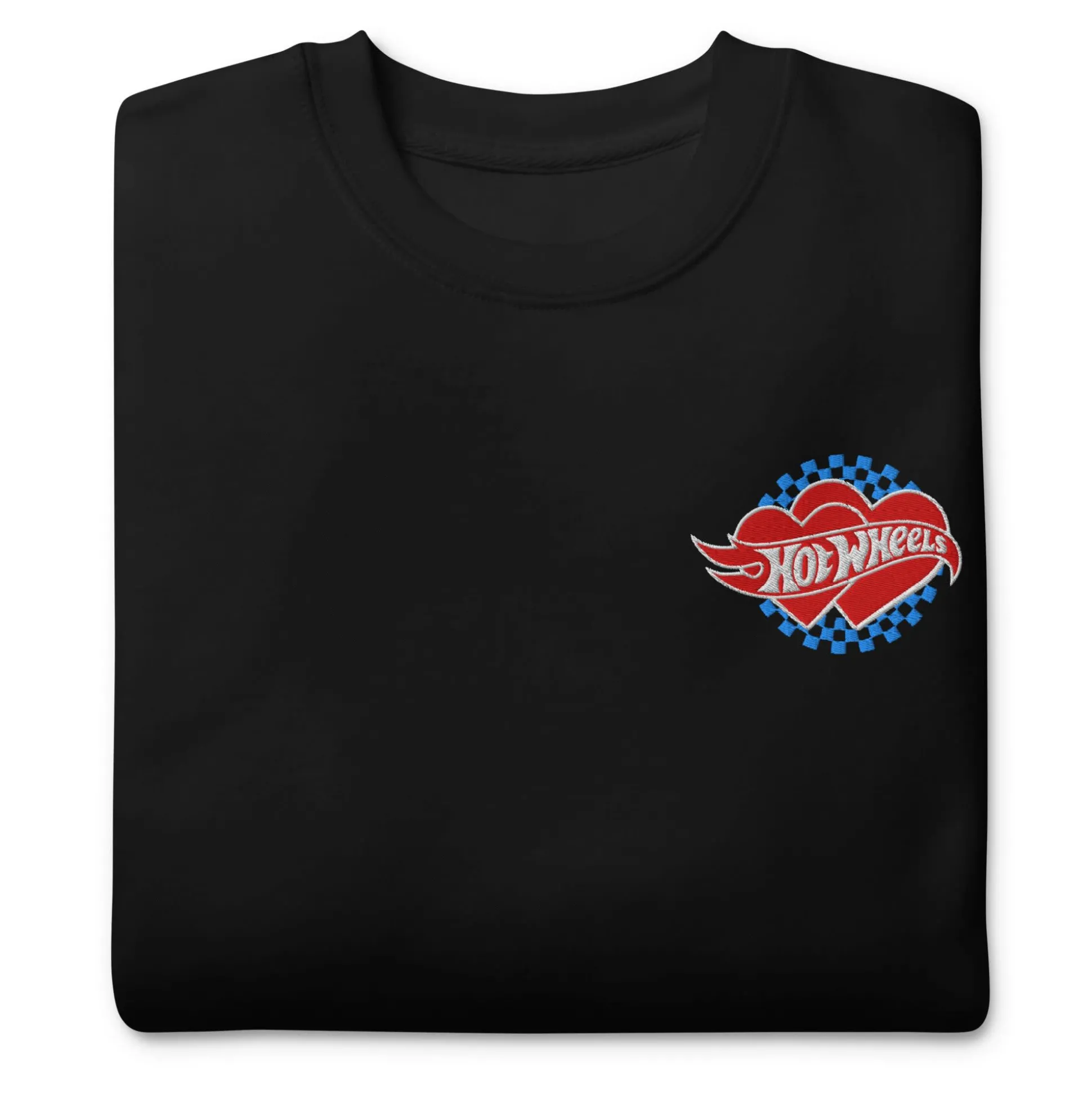 Hot Wheels Embroidered Checkered Hearts Sweatshirt