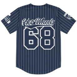 Hot Wheels Navy Striped Baseball Jersey