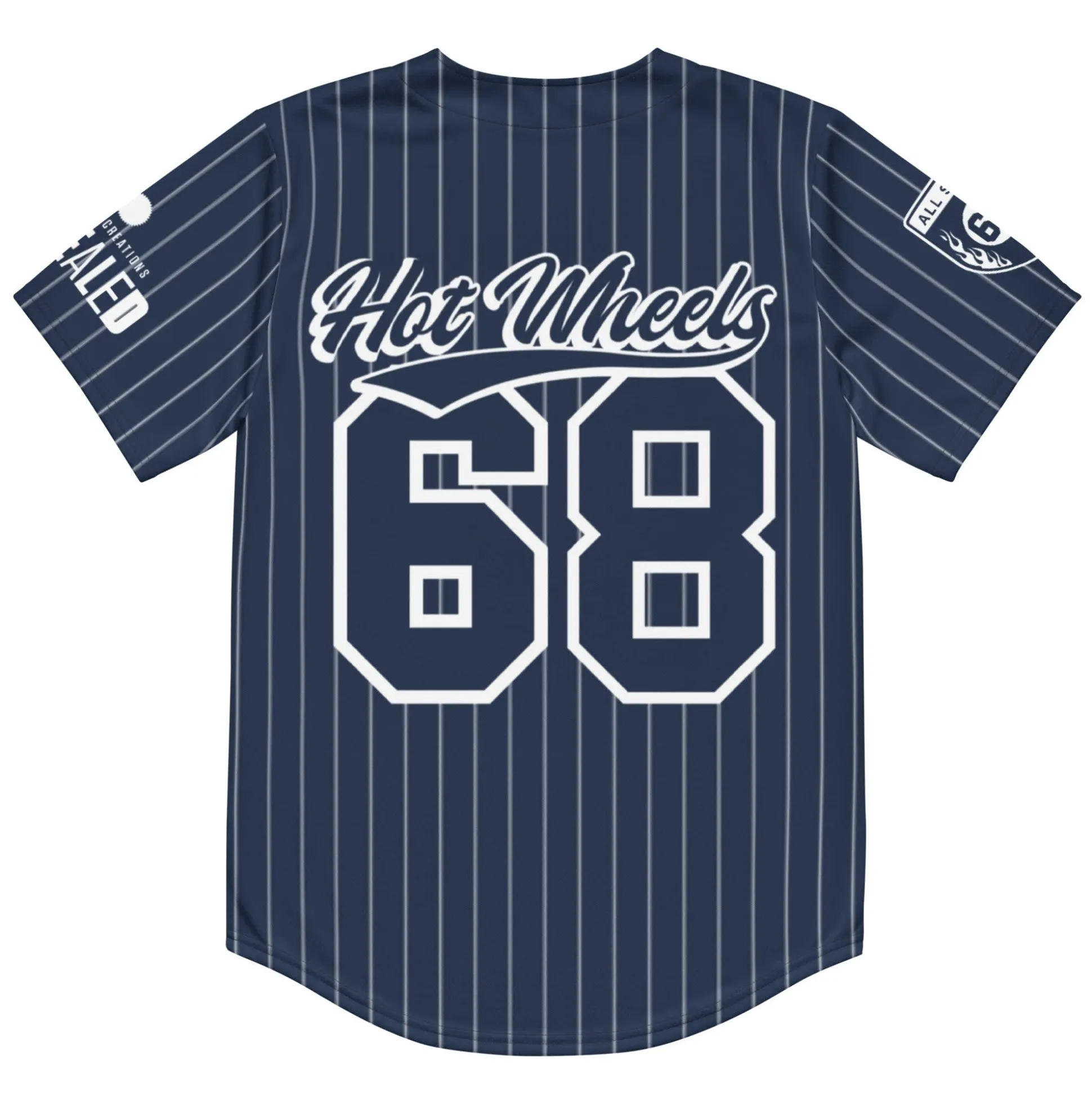 Hot Wheels Navy Striped Baseball Jersey