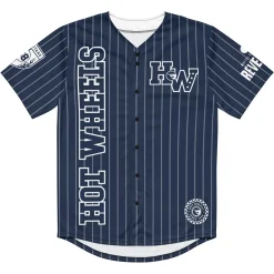 Hot Wheels Navy Striped Baseball Jersey