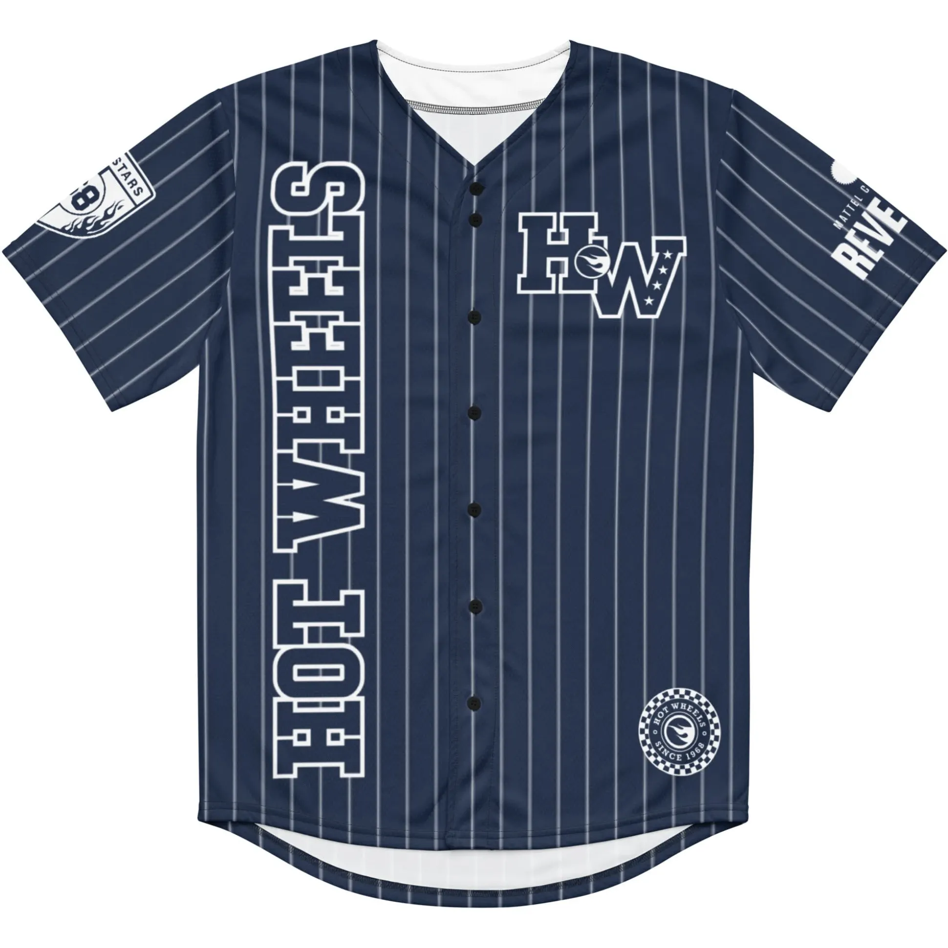 Hot Wheels Navy Striped Baseball Jersey