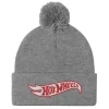 Hot Wheels Grey Pom Pom Beanie