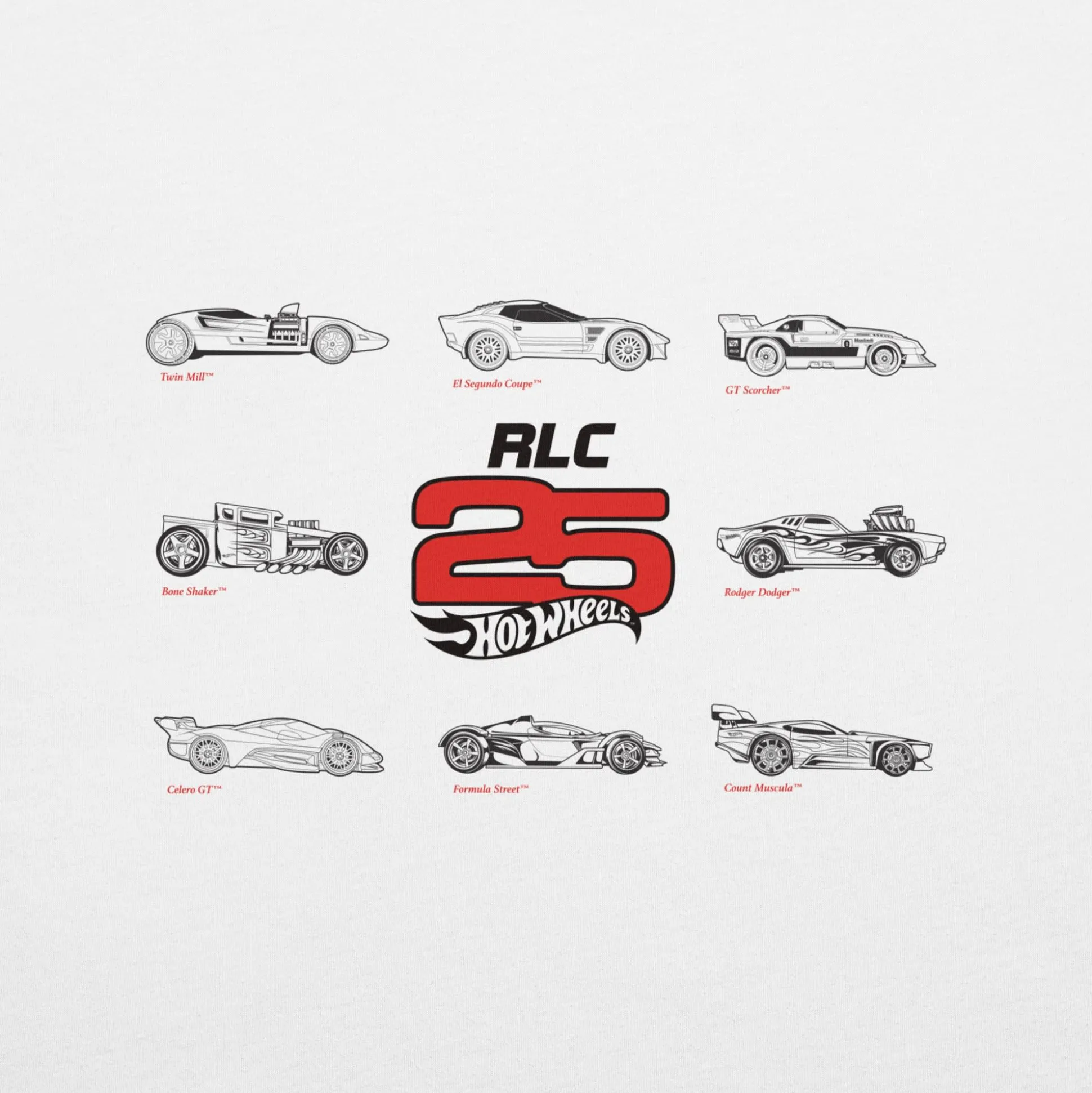 Hot Wheels 2025 RLC Membership White T-Shirt