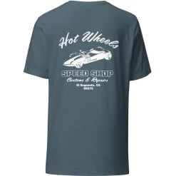 Hot Wheels Speed Shop Embroidered Blue T-Shirt