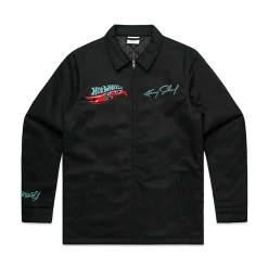 Hot Wheels x Kenny Scharf Black Embroidered Zip Front Jacket