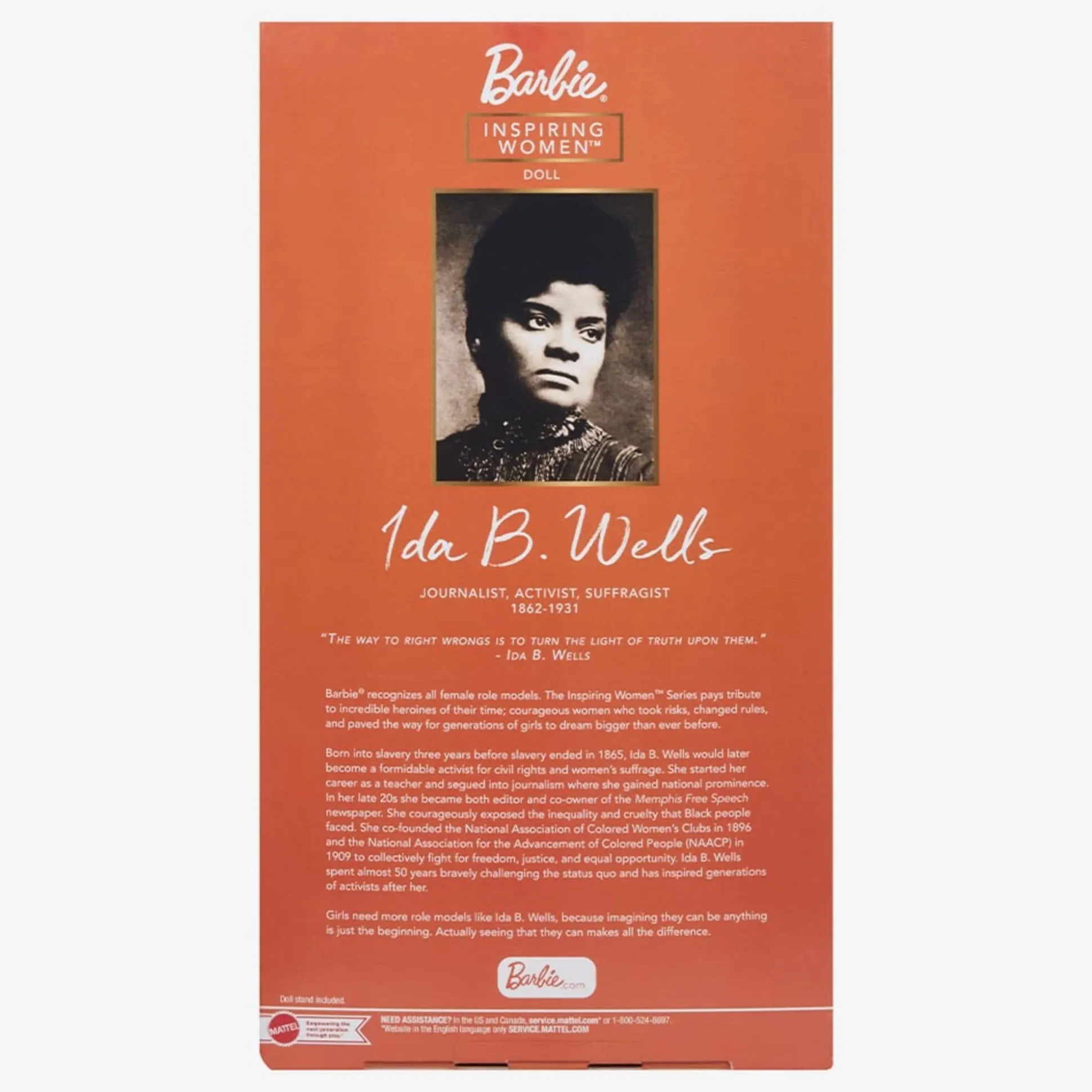 Ida B. Wells Barbie Inspiring Women Doll