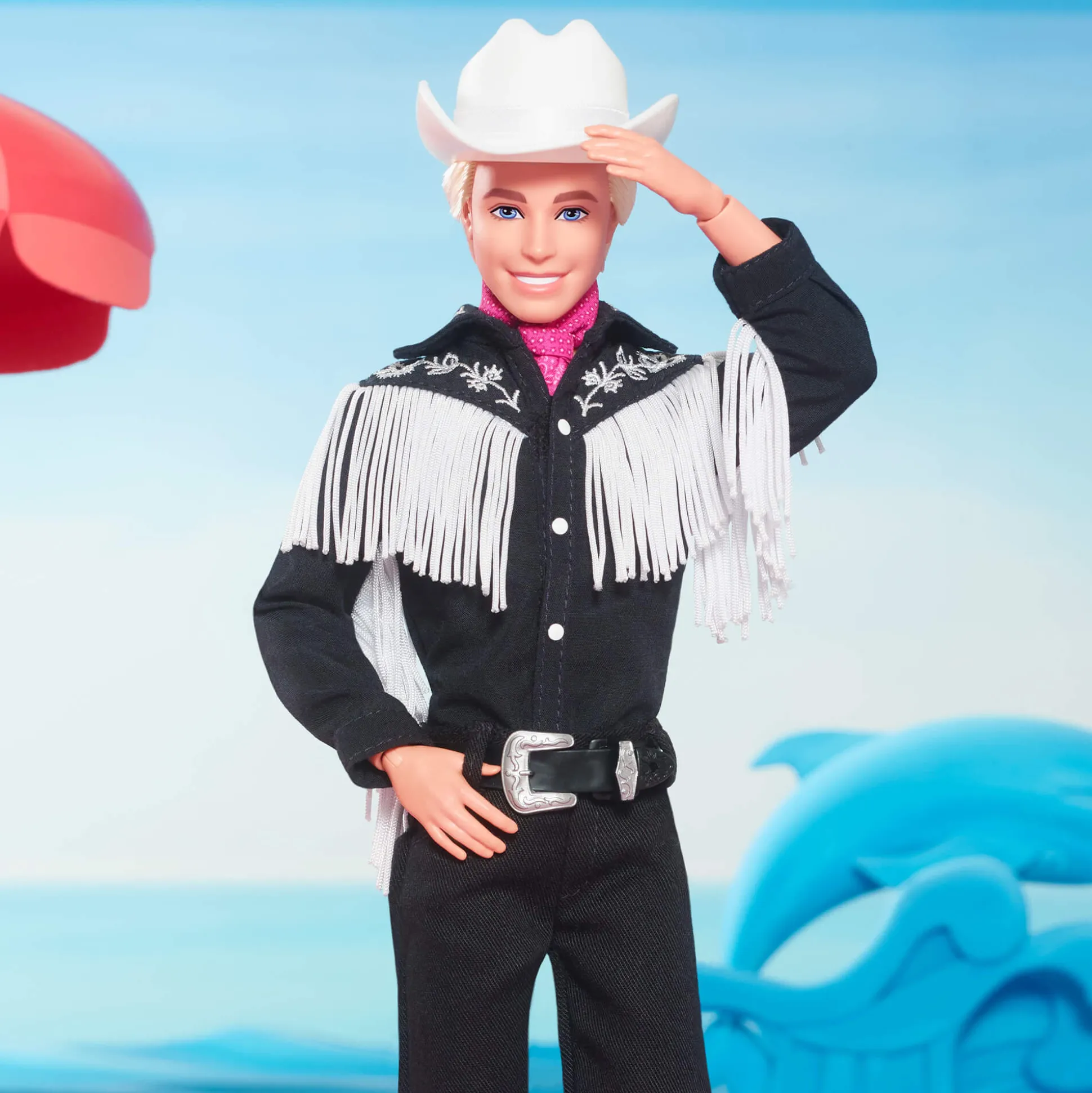Ken Doll in Black and White Western Outfit – Barbie The Movie