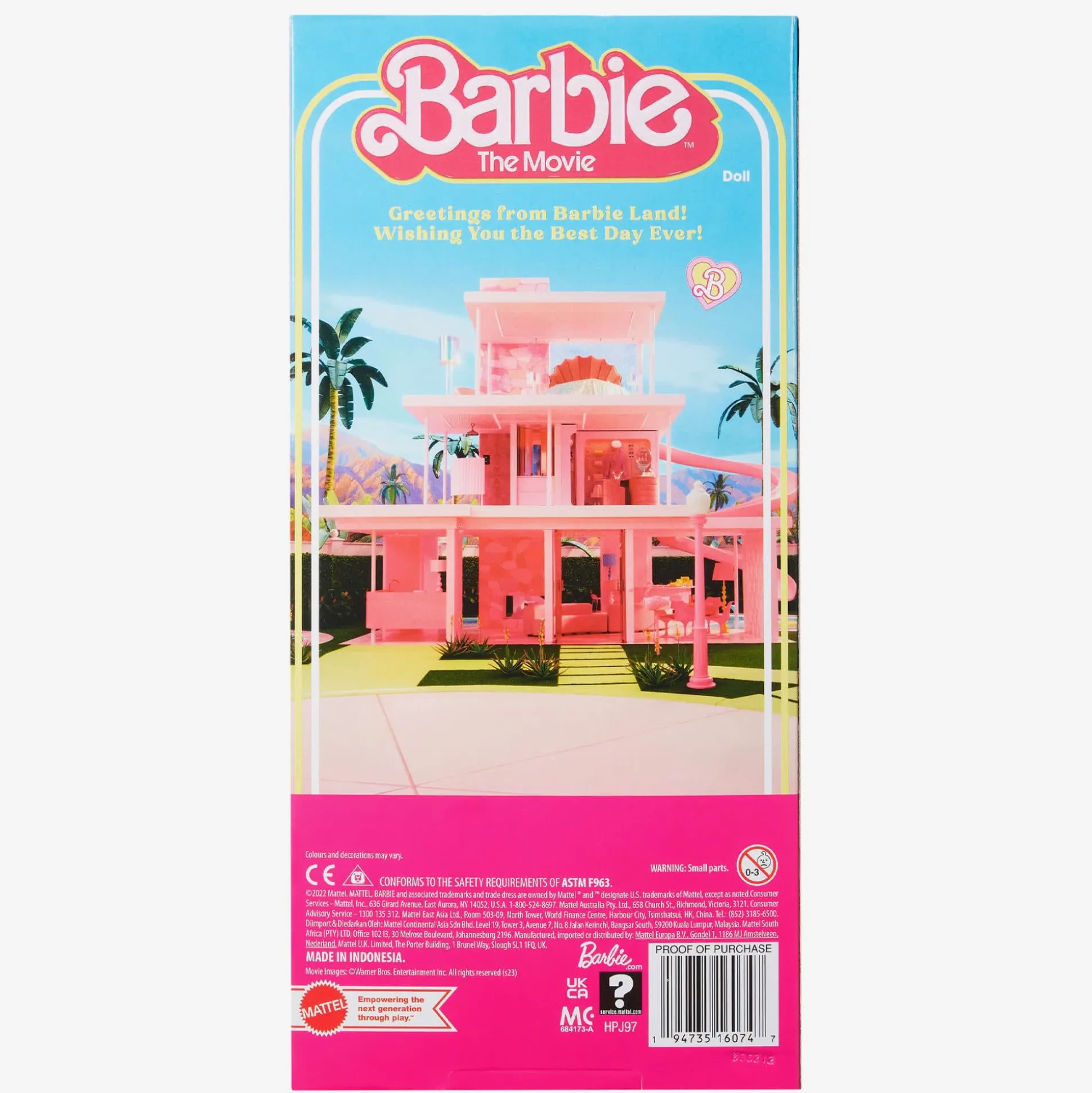 Ken Doll Wearing Pastel Striped Beach Matching Set – Barbie The Movie