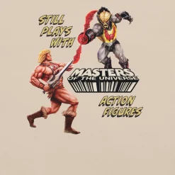 Masters of the Universe Still Plays with Action Figures Cream T-Shirt