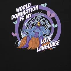 Masters of the Universe Skeletor Love Language Embroidered Black Hoodie