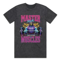 Masters of the Universe Gym Bro Skeletor Master Muscles Black T-shirt
