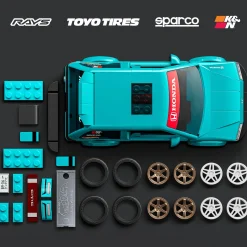 Mattel Brick Shop Hot Wheels Custom ’90 Honda Civic EF Building Set