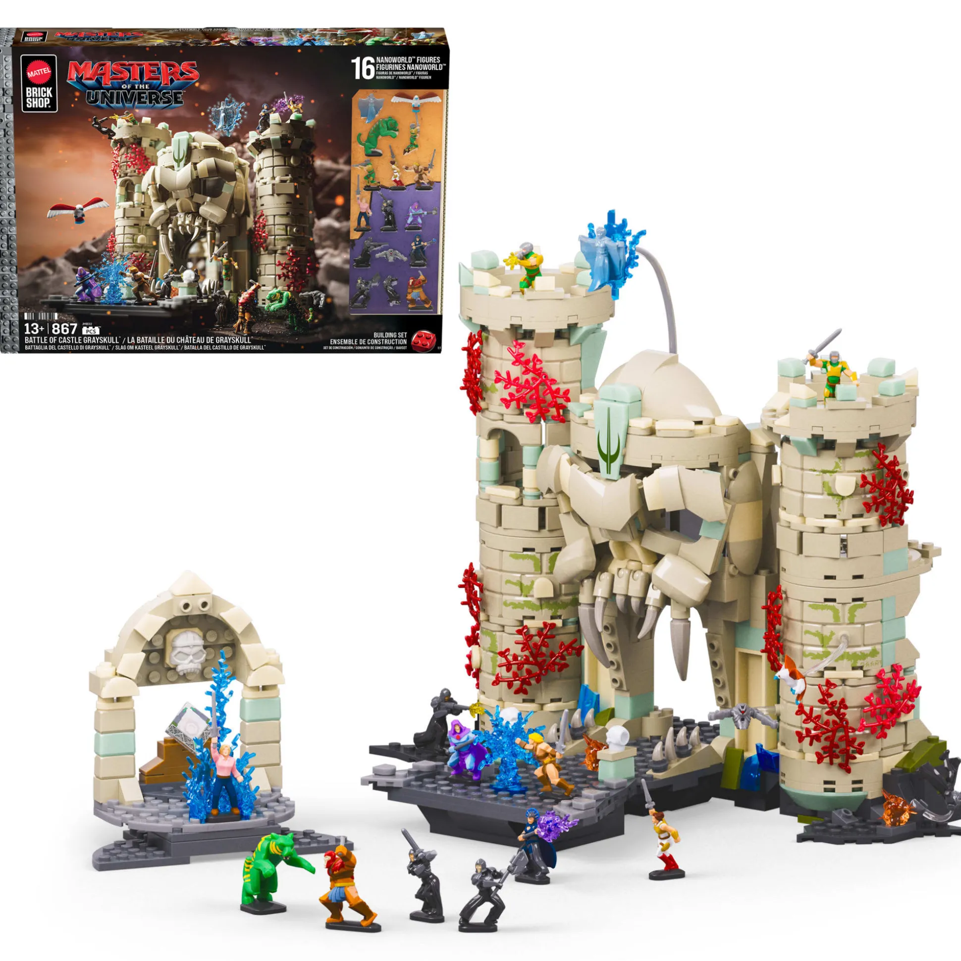 Mattel Brick Shop Masters of the Universe Battle of Castle Grayskull Building Set