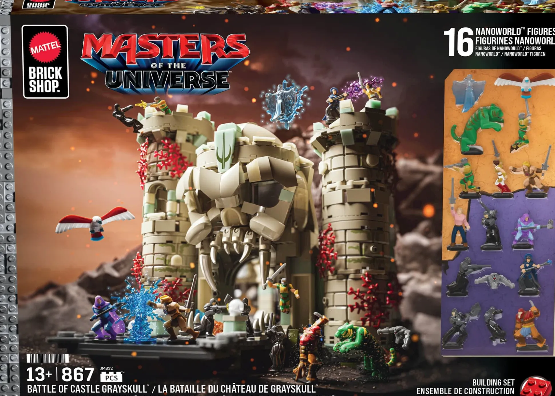 Mattel Brick Shop Masters of the Universe Battle of Castle Grayskull Building Set