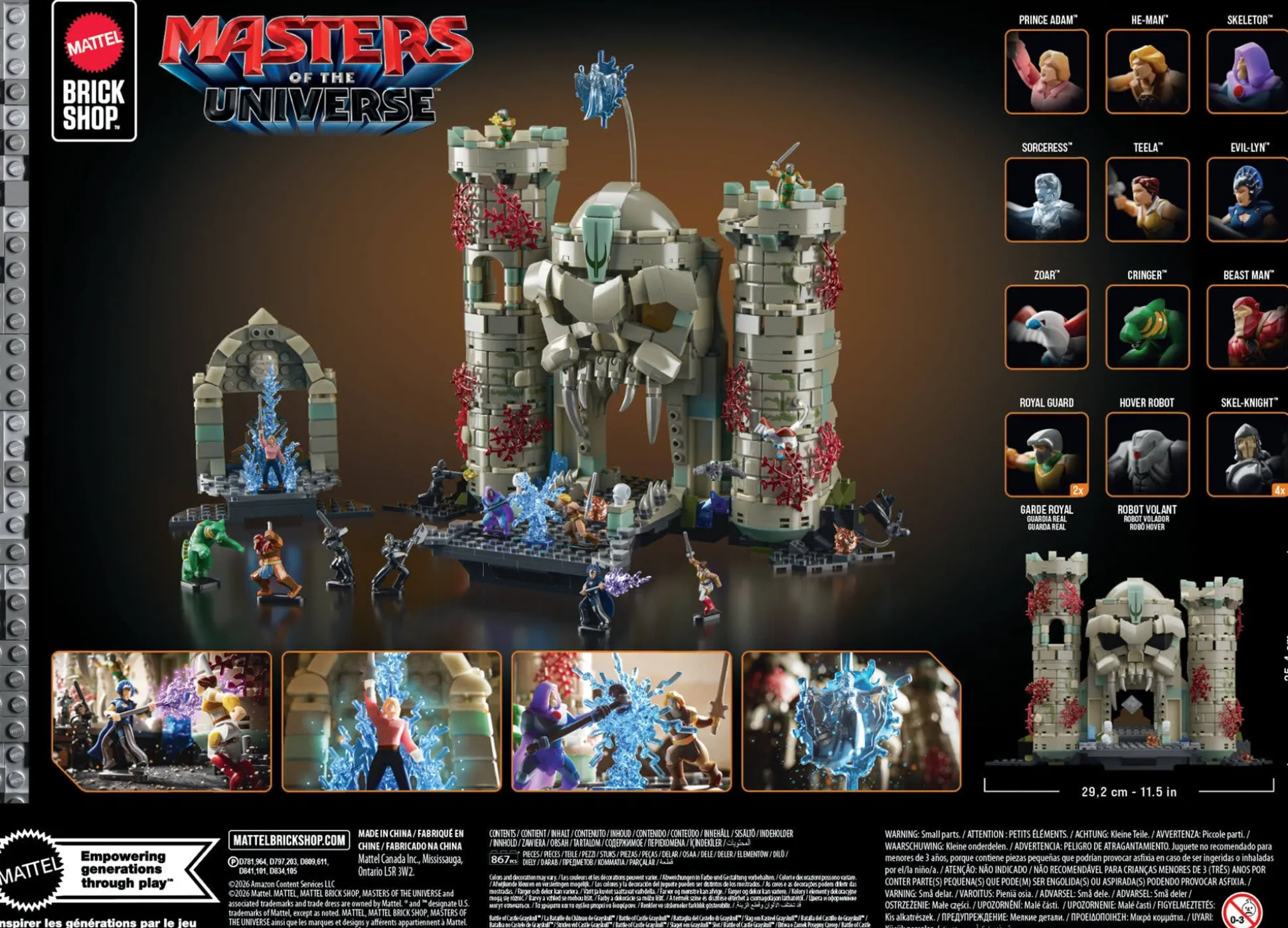 Mattel Brick Shop Masters of the Universe Battle of Castle Grayskull Building Set