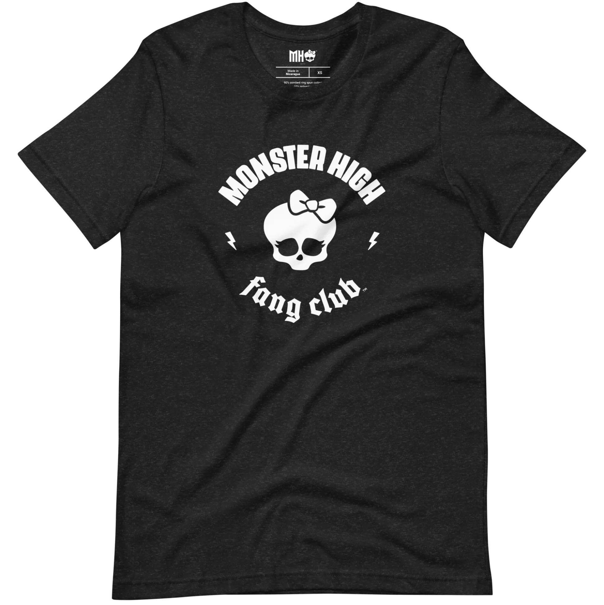 Monster High Fang Club Short Sleeve T-Shirt in Black Heather