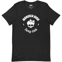 Monster High Fang Club Short Sleeve T-Shirt in Black Heather