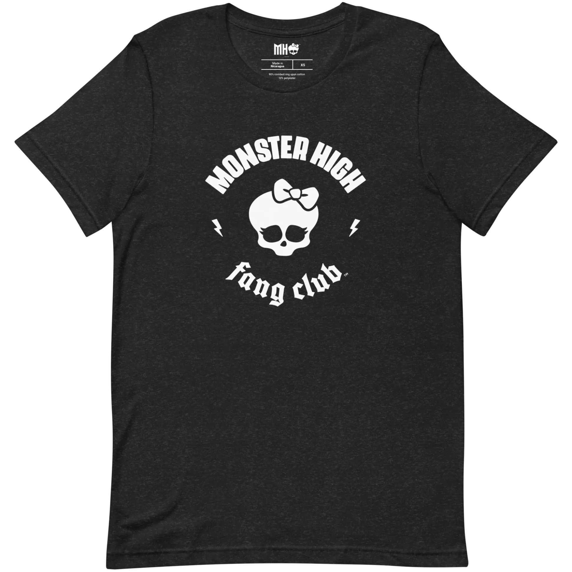 Monster High Fang Club Short Sleeve T-Shirt in Black Heather