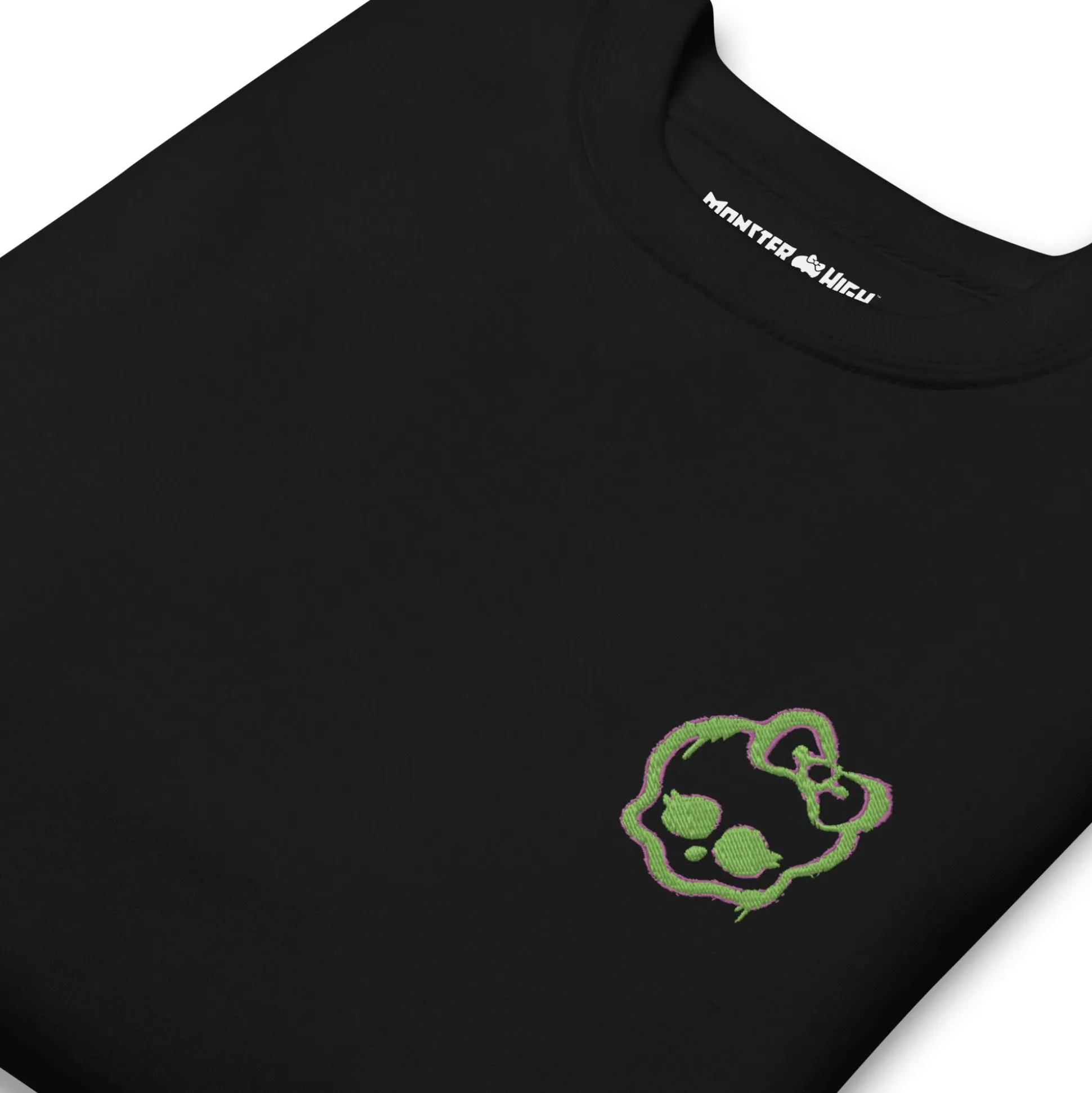 Monster High Lunar Glow Logo Embroidered Black Sweatshirt