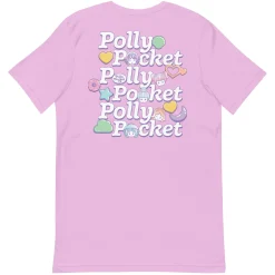 Polly Pocket Icons Embroidered Pink T-Shirt