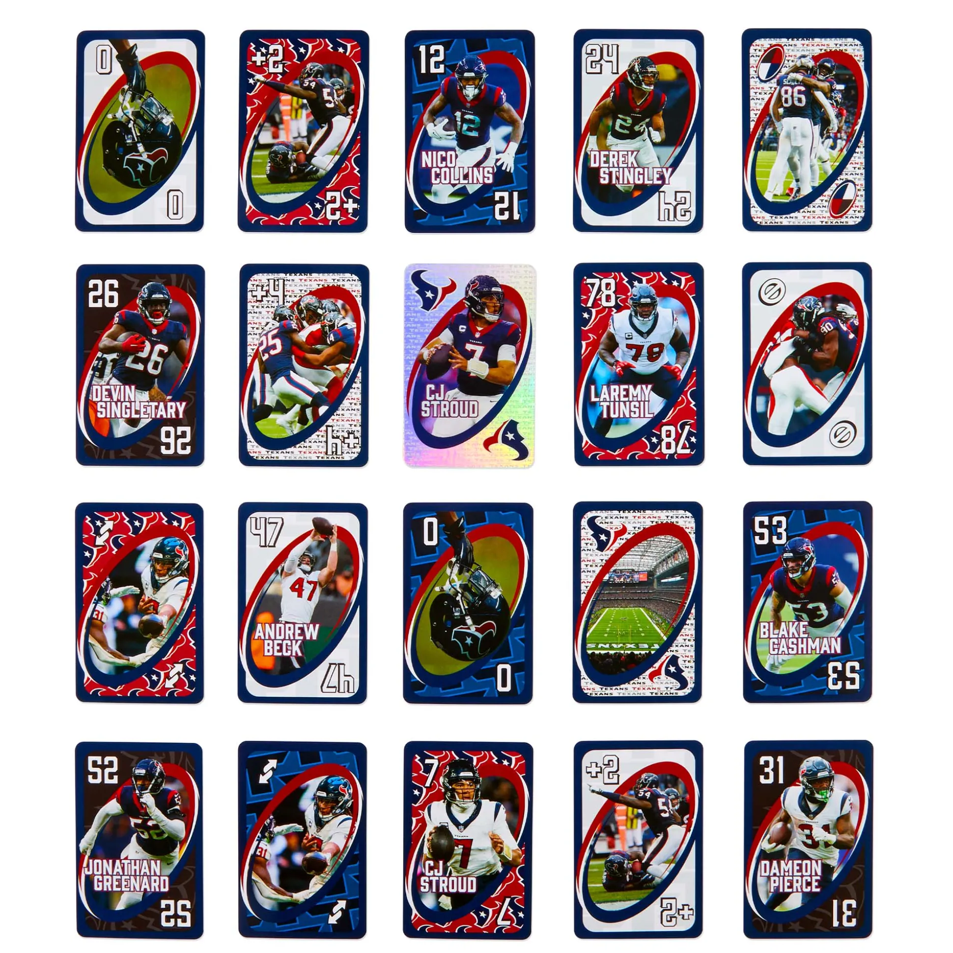 UNO Fandom NFL Houston Texans Game Deck