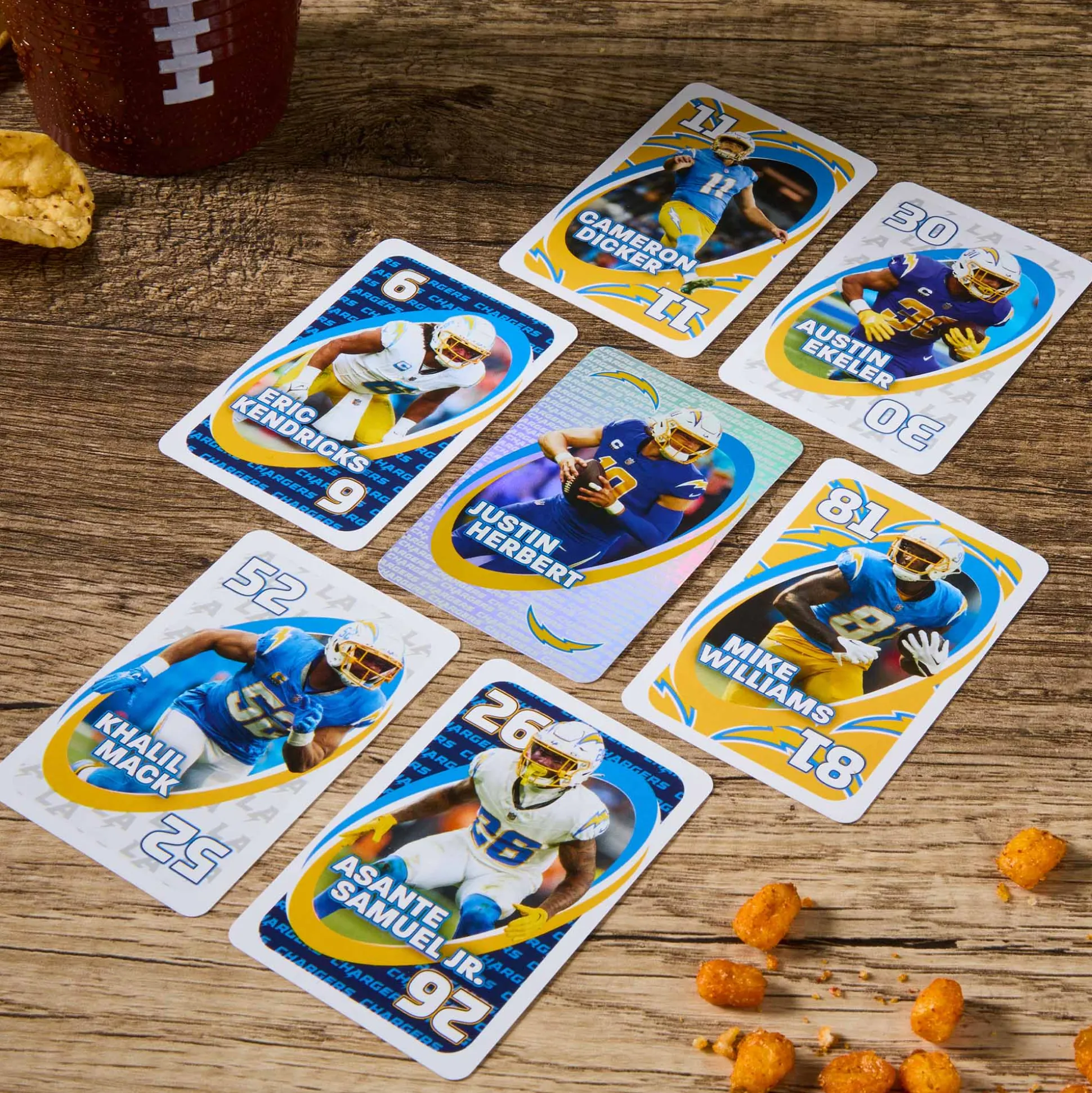 UNO Fandom NFL Los Angeles Chargers Game Deck
