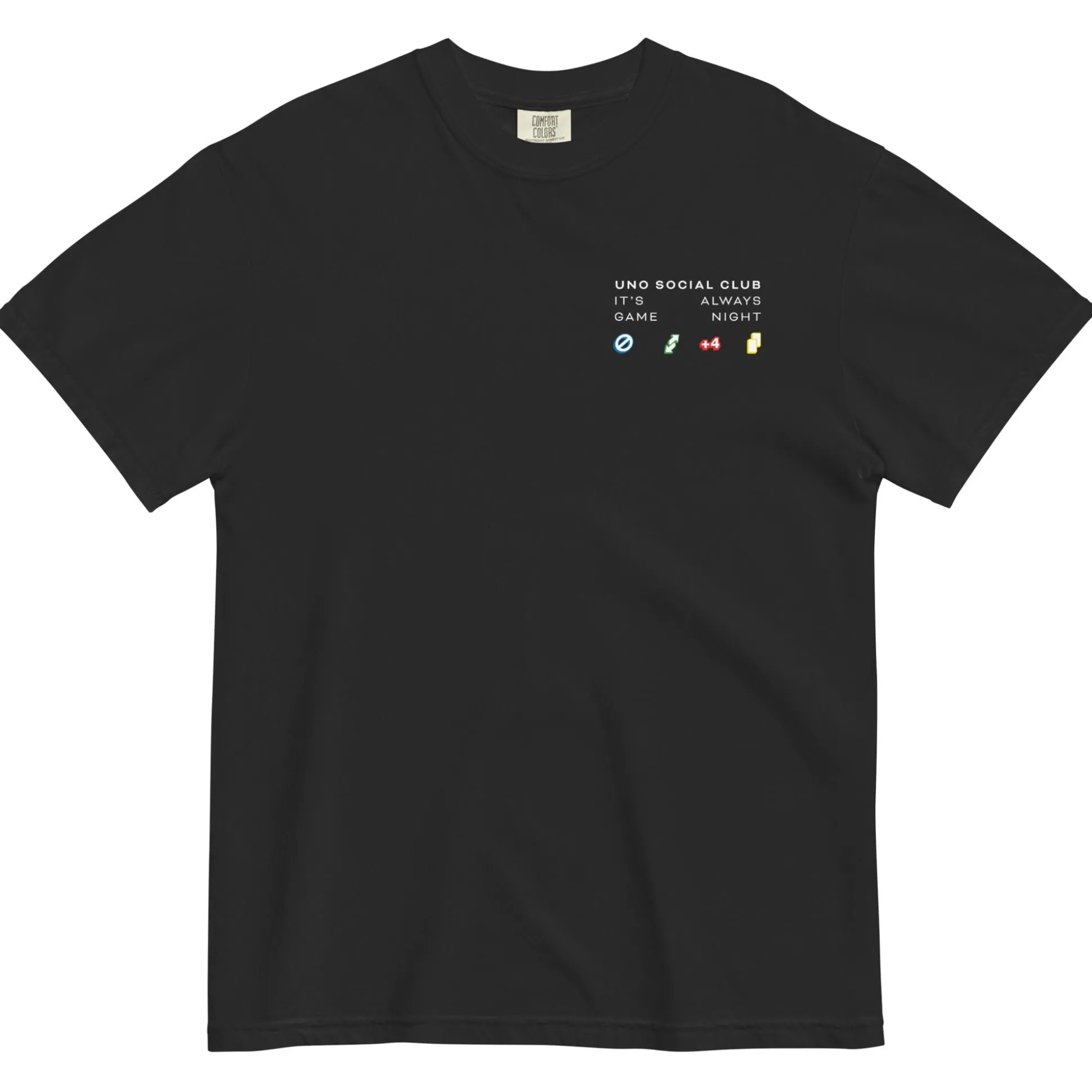UNO Social Club Rules Black T-shirt