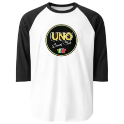 UNO Social Club White Raglan Tee