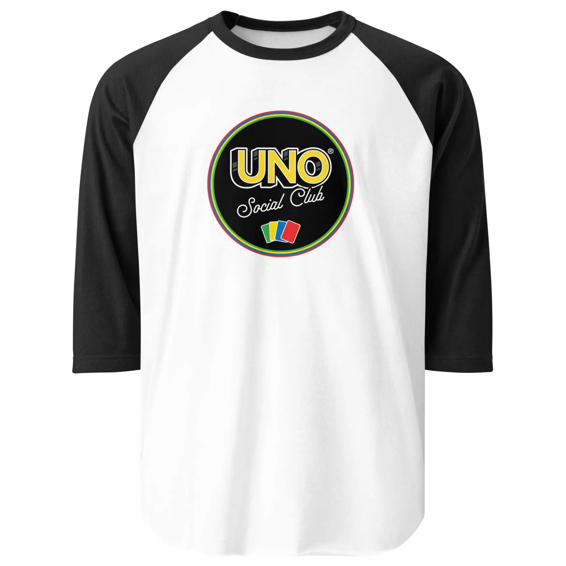 UNO Social Club White Raglan Tee